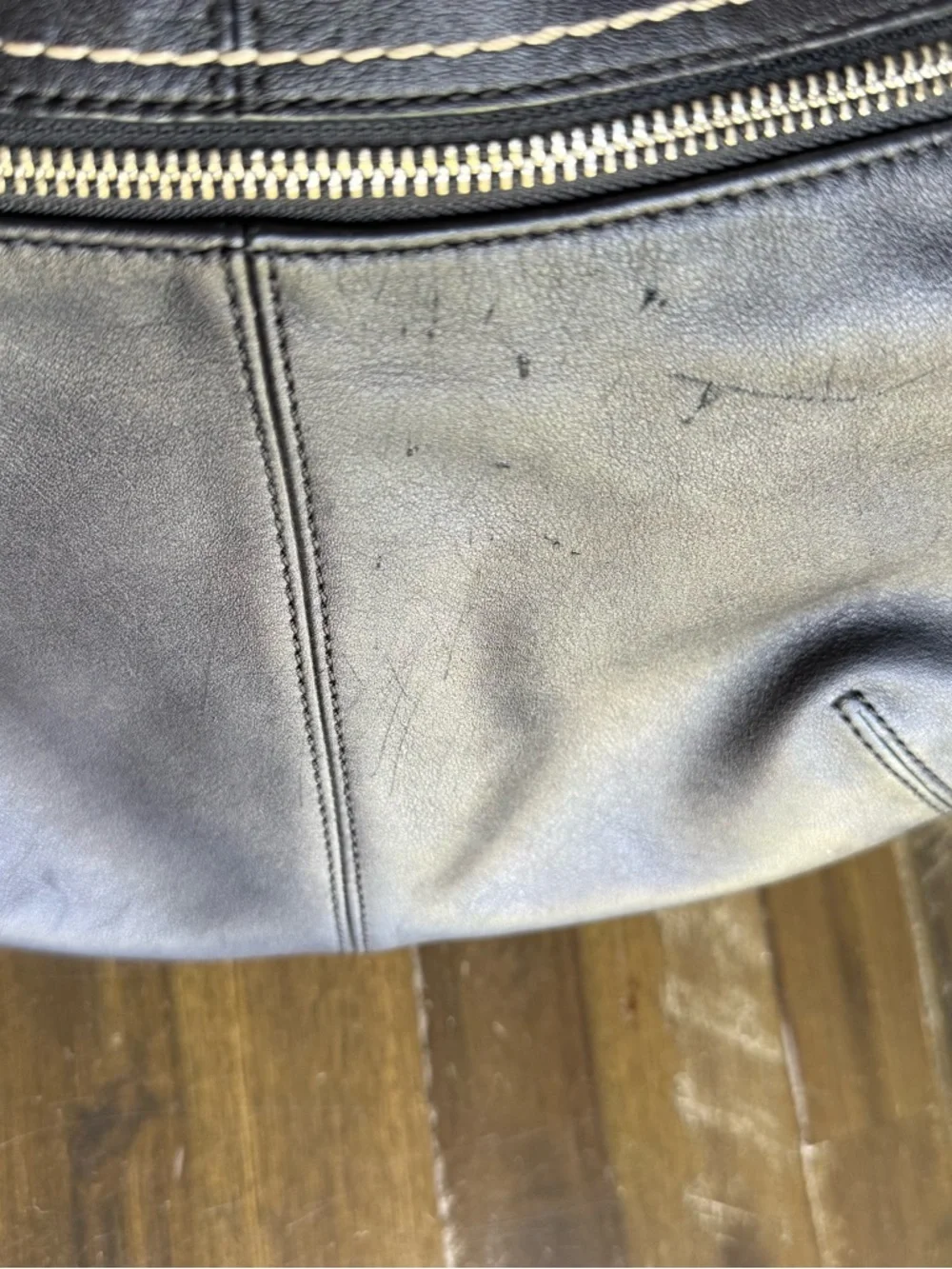 Coach Legacy Vintage Black Leather Hobo Black